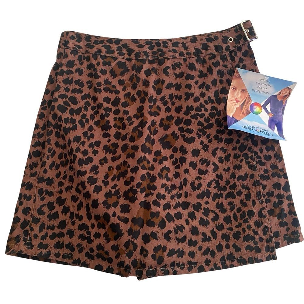 Deadstock Vintage Newport News Jeanology Animal Print Skort